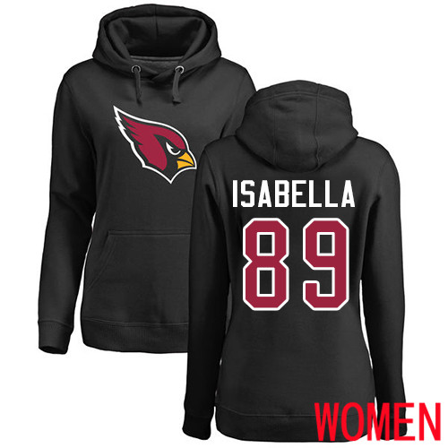 Arizona Cardinals Black Women Andy Isabella Name And Number Logo NFL Football #89 Pullover Hoodie Sweatshirts